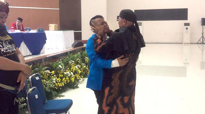 Ketua MPC Pemuda Pancasila Kabupaten Bogor, H.M Yunus PBA bersama Ketua DPD KNPI Kabupaten Bogor terpilih Fuad Kasyfurrahman