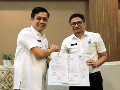 Kadisbudpora Kabupaten Bekasi Iman Nugraha saat alih tugas di Hotel Sunerra Jababeka, Jalan Benyamin Sueb, Kecamatan Cikarang Utara, Rabu (15/3).