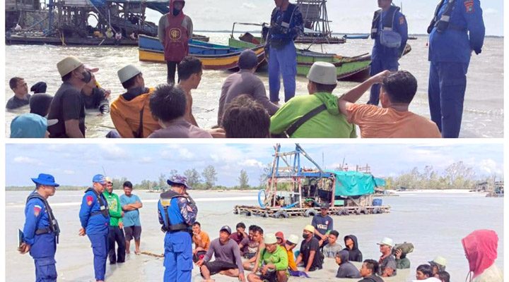 Penertiban Oleh Ditpolairud Polda Babel, Senin (10/4/2023).