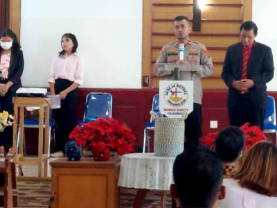 Beri Rasa Aman Saat Ibadah Paskah, Polsek Cileungsi Lakukan Pengamanan