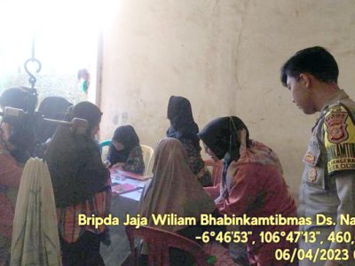 Bhabinkamtibmas Nangerang Polsek Cicurug Monitoring PIN Polio