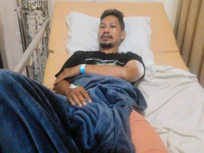 Ketua RT 01/RW 10, Didi, menjadi korban pembacokan dua orang yang mencoba mencuri di salah satu rumah warga