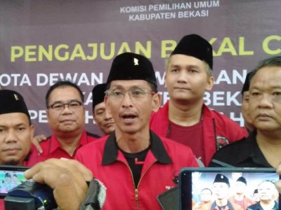 Dewan Pimpinan Cabang (DPC) Partai Demokrasi Indonesia Perjuangan (PDIP) Kabupaten Bekasi mengajukan 55 orang nama Calon Legislatif (Caleg) untuk Pemilu 2024