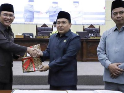 DPRD Kabupaten Bekasi menerima laporan LKPJ Bupati Bekasi tahun 2022 pada rapat Paripurna yang digelar pada Jumat (19/05/2023)
