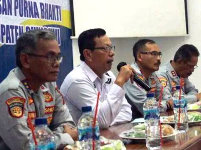 Kepala Dinas Perhubungan Kabupaten Sukabumi, Dedi Chardiman memimpin Halal Bihalal