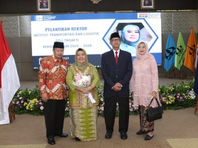 Pelantikan Dr. Yuliantini, AMTrU., MM., sebagai Rektor baru ITL Trisakti Jakarta menggantikan Dr. Ir. Tjuk Sukardiman, M.Si., dilaksakan, di Auditorium Institut Transportasi dan Logistik Trisakti (ITL Trisakti), Senin, (19/6/2023)