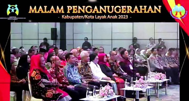 Pemerintah Kabupaten Bekasi kembali meraih penghargaan sebagai KLA Tingkat Pratama tahun 2023 dari Kemen PPPA Republik Indonesia