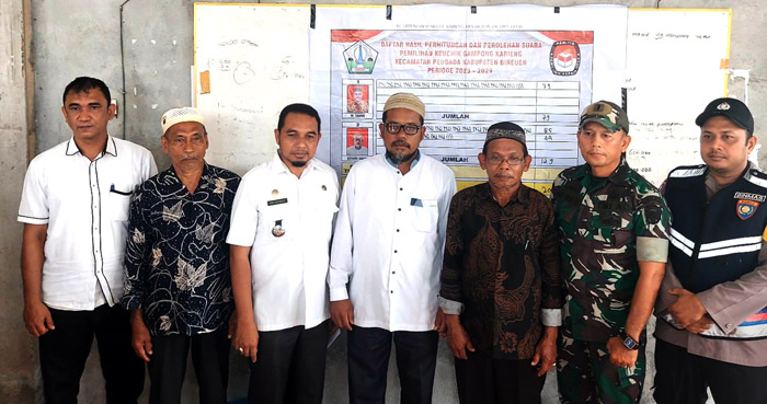 Panitia Pemilihan Keuchik (P2K) sukses menggelar Pemilihan Keuchik Gampong Karieng Kemungkiman Alue Rheng, Kecamatan Peudada