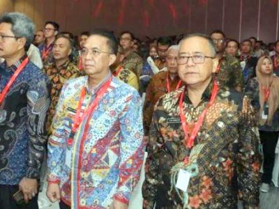 Wakil Bupati Sukabumi, H. Iyos Somantri mewakili bupati, menghadiri pembukaan rangkaian acara temu bisnis tahap keenam