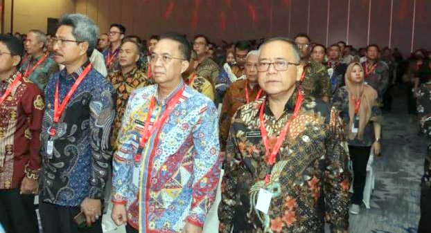 Wakil Bupati Sukabumi, H. Iyos Somantri mewakili bupati, menghadiri pembukaan rangkaian acara temu bisnis tahap keenam