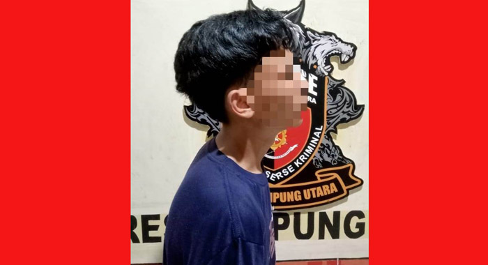 Terlibat tindak pidana pencurian dengan kekerasan (curas) handphone, tersangka berinisial MA (18) diringkus tim Tekab 308 Satreskrim Polres Lampung Utara