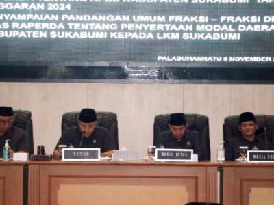 Bupati Sukabumi H. Marwan Hamami menghadiri Rapat Paripurna DPRD dalam rangka menyampaikan Nota Pengantar Bupati mengenai Raperda tentang APBD Tahun Anggaran 2024