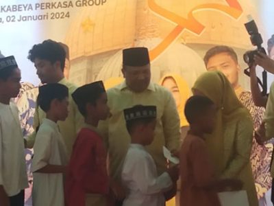 PT. Takabeya Perkasa Group menyantuni 200 lebih anak yatim dari 8 gampong seputaran Kabupaten Bireuen