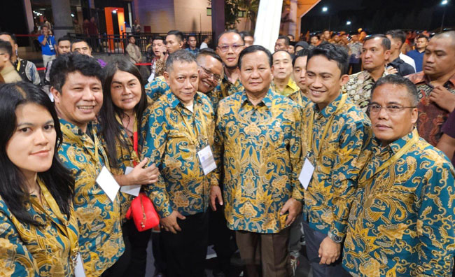 Prabowo Subianto bersama pengurus BaraJP