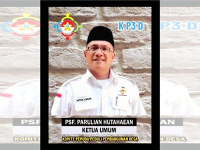 Ketua Umum Komite Pemuda Peduli Pembangunan Desa (KP3D), Parulian Hutahaean
