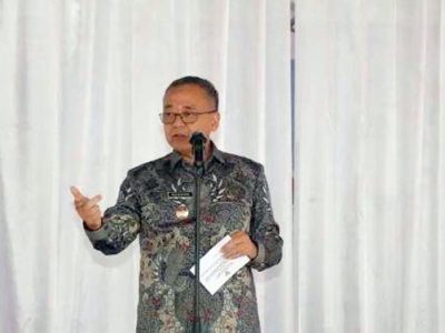 Wakil Bupati Sukabumi, H. Iyos Somantri menghadiri Peringatan Hari Ulang Tahun (HUT) ke 44 Taman Nasional Gunung Gede Pangrango (TNGGP) tahun 2024