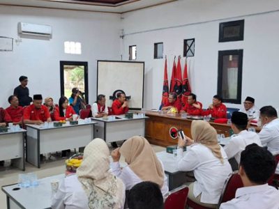 Partai Gerindra Kabupaten Bogor mengunjungi DPC PDI Perjuangan Kabupaten Bogor membahas rencana koalisi di Pilbup Bogor