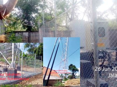 Pembangunan Tower Protelindo di Desa Wargajaya, Sukaharja Kecamatan Sukamakmur dan Desa Tanjungrasa Kecamatan Tanjungsari diduga bodong alias belum memiliki izin