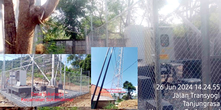 Pembangunan Tower Protelindo di Desa Wargajaya, Sukaharja Kecamatan Sukamakmur dan Desa Tanjungrasa Kecamatan Tanjungsari diduga bodong alias belum memiliki izin