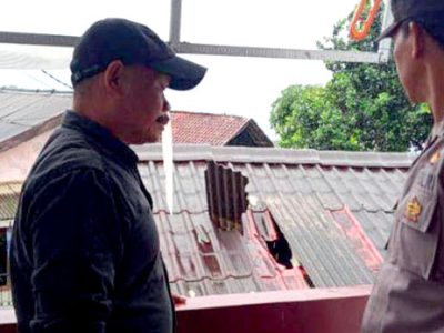 Bencana alam akibat hujan deras disertai angin puting beliung terjadi di Desa Cileungsi, Kecamatan Ciawi, Kabupaten Bogor, Rabu 3 Juli 2024.
