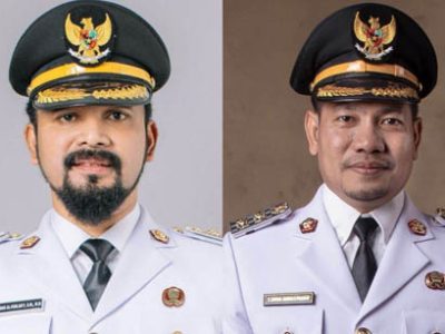 Pasangan Bupati dan Wakil Bupati Aceh Timur terpilih, Iskandar Usman Al Farlaky, SHI., M.Si, dan T Zainal Abidin, S.Pd.I, M.H.,
