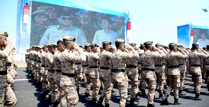 IPDN menerjunkan 499 orang Praja pada Upacara Gelar Pasukan Operasional dan Kehormatan Militer di Pusdiklat Kopassus, Batu Jajar, Kabupaten Bandung Barat. (Foto: Istimewa)