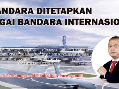Pemerintah melalui Kementerian Perhubungan (Kemenhub) menetapkan 36 bandara udara (bandara) sebagai bandara internasional