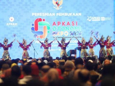 Pembukaan Apkasi Otonomi Expo 2025 yang digelar di Nusantara Convention Hall, Kabupaten Tangerang, Kamis (28/8/2025).