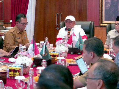 Bupati Bogor, Rudy Susmanto, bersama jajaran perangkat daerah terkait menggelar rapat pemanfaatan Gedung Vivo Mall dan rencana pembentukan dua perangkat daerah baru