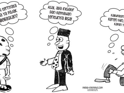 Karikatur tentang pembebasan PBB P2 di Kabupaten Bogor. Karikatur oleh: media-indonews.com