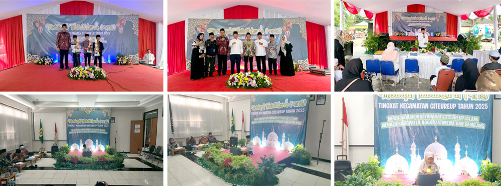 Foto kolase pelaksanaan Musabaqah Tilawatil Qur’an Tingkat Kecamatan Citeureup