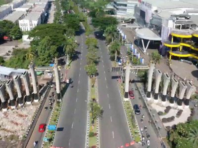 Pemerintah Kabupaten Bogor melakukan uji coba pelaksanaan Car Free Day (CFD) Tegar Beriman di kawasan Cibinong, Minggu (26/10).