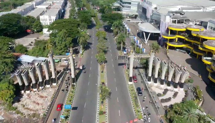 Pemerintah Kabupaten Bogor melakukan uji coba pelaksanaan Car Free Day (CFD) Tegar Beriman di kawasan Cibinong, Minggu (26/10).