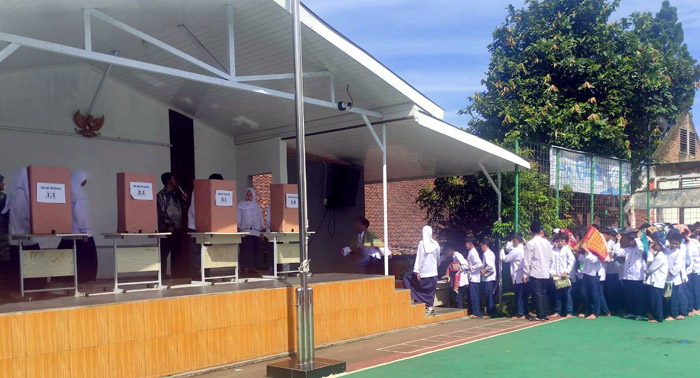 Pemilihan Ketua OSIS di SMPN 2 Megamendung