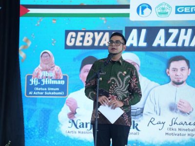 Wakil Wali Kota Sukabumi, Bobby Maulana, menghadiri sekaligus membuka secara resmi Gebyar Al-Azhar Sukabumi 2025