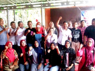 Foto bersama usai peresmian PAC BaraJP Leuwiliang, sekaligus pengukuhan struktur kepengurusannya, Minggu (3/5/2026).