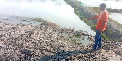 Mustafa Warga Pulo Naleung Kecewa, Normalisasi Saluran Tambak Diduga Dikerjakan Asal Jadi