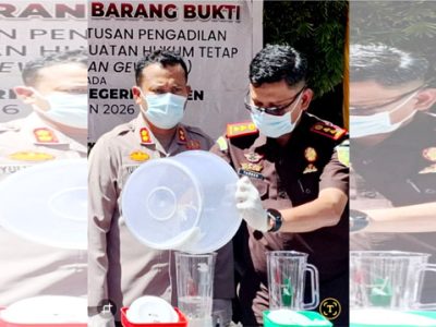 Kejari Bireuen Musnahkan 156 Gram Sabu dan 155 Kilogram Ganja