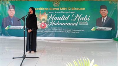 Peringati Maulid Nabi Muhammad SAW, Kepsek MIN 12 Bireuen Santuni 33 Anak Yatim