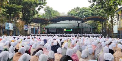 Usai Salat Dhuha, Murid SMPN 2 Citeureup Memohon Doa Turun Hujan