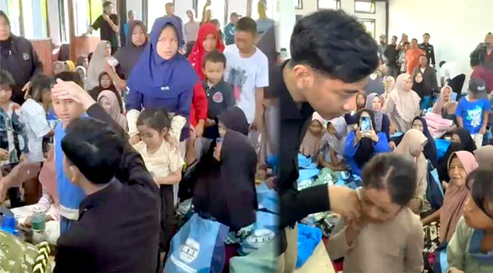 Momen hangat Wapres berbagi mainan dengan anak anak korban bencana alam