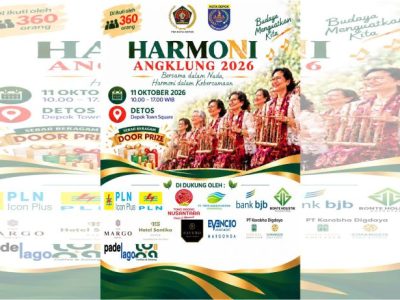 Persatuan Wartawan Indonesia (PWI) Kota Depok akan menggelar Harmoni Angklung 2026 di Mal Detos, Minggu 11 Oktober 2026