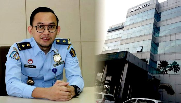 Foto kolase Kepala Kantor Imigrasi Kelas I TPI Bandung, Arya Pradhana Anggakara dan Kantor Imigrasi (Kanim) Kelas I TPI Bandung. (Foto: Istimewa)